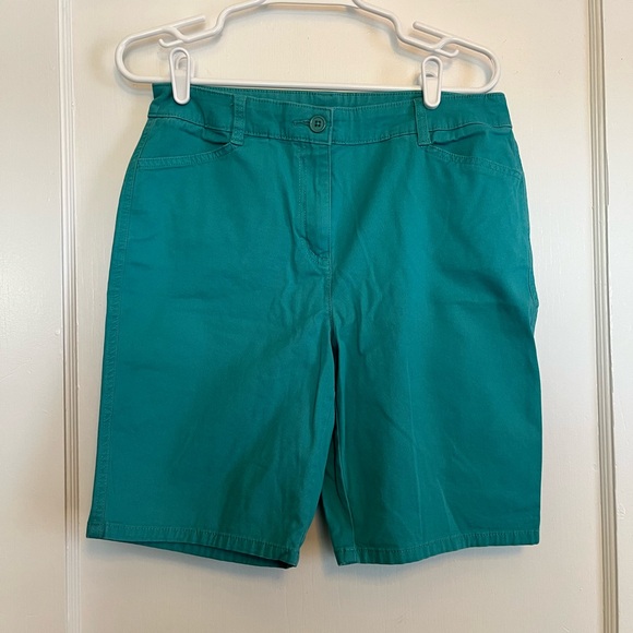 Chico's Twill Teal Shorts - Size .05 - Picture 1 of 4